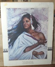 Penni Anne Cross Alawa-Sta-We-Ches 20x16 Native American Woman 1987 Litho Print - £91.02 GBP