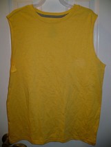 Wonder Nation Boys Tank Top Muscle Shirt L HUSKY (10-12) Solid Citron Yellow - £7.87 GBP