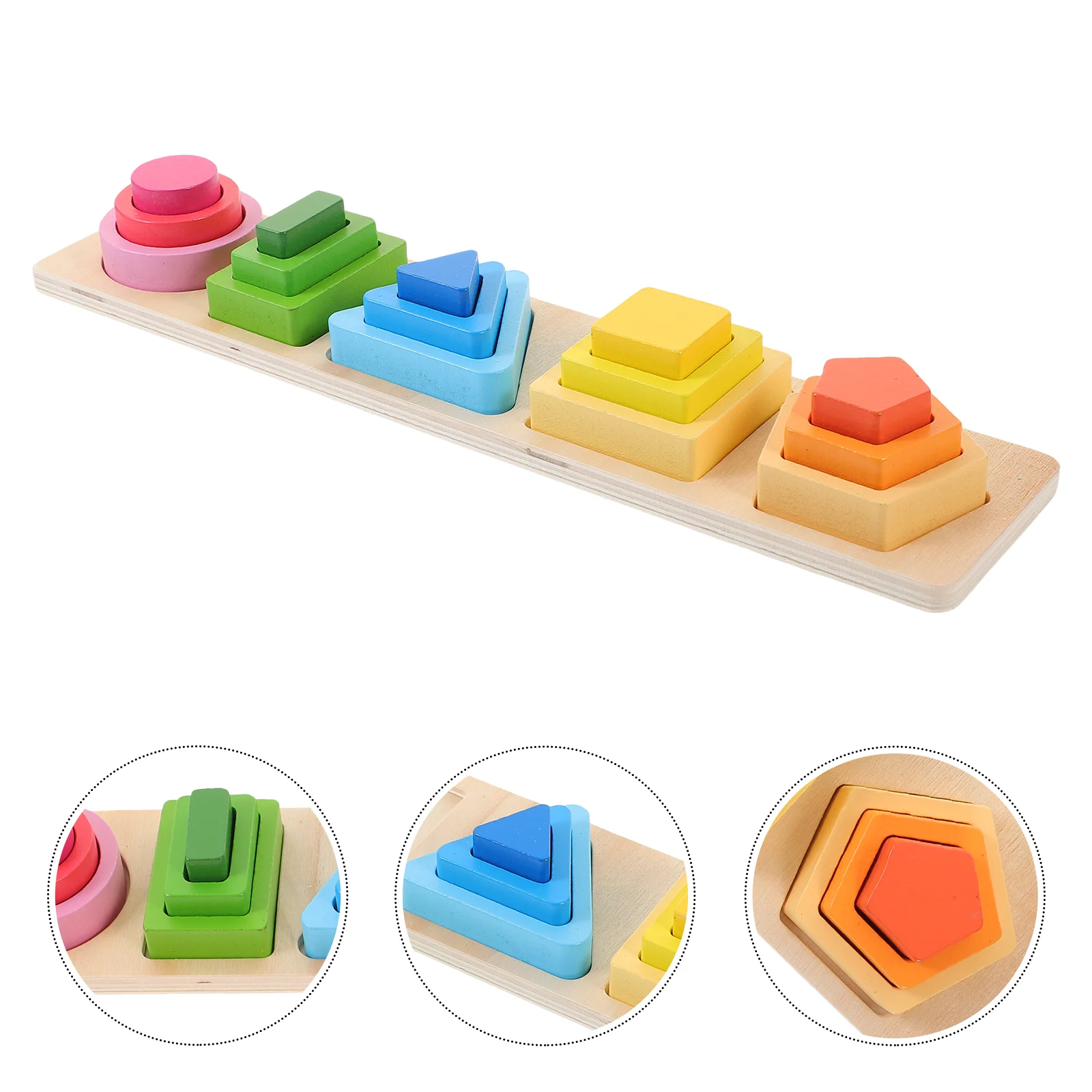 Wooden Set Column Chess Board for Kids Cognitive Toys Sorting Pole Fishing - £10.96 GBP