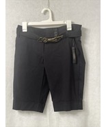 COURTENAY Women&#39;s/Juniors Black Belted Bermuda Shorts (12&quot; Inseam) Size ... - £3.11 GBP