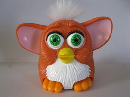 (BX-8) 1998 McDonald&#39;s / Tiger: Furby - Orange, White Hair, Green Eyes - $2.00