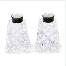 Set of 2 Cut Crystal Salt and Pepper Shakers Vintage - $11.85