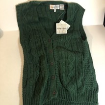 Vintage Baxter &amp; Wells Sweater S Green Sleeveless Sh3 - £6.88 GBP