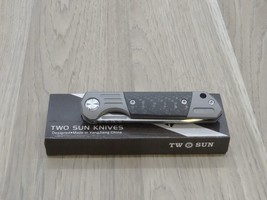 Twosun TS49 Gentleman Folding Pocket Knife with Clip,D2 Stainless steel - £145.56 GBP