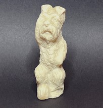 White Carved Salt Stone Figurine Scottish Terrier w/Paw Over Eye - $276.79 MXN