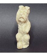White Carved Salt Stone Figurine Scottish Terrier w/Paw Over Eye - $276.80 MXN