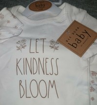 Rae Dunn &quot;Let Kindness Bloom&quot; 3PC PANT/BODYSUIT/HEADBAND Size 0-3M Nwt - £9.33 GBP