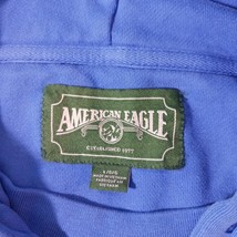 American Eagle Outfitters Men's Blue Cotton Blend Hoodie Pullover Sweatshirt M image 3