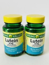 (2) New Bottles Spring Valley Lutein With Zeaxanthin Softgels/Eye Health - 6/26 - £18.86 GBP
