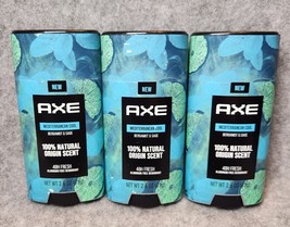 3 pack AXE Deodorant Mediterranean Cool 100% Natural Origin Scent 2.6oz each - £11.21 GBP