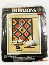 Vintage 1985 MONARCH HORIZONS Country Quilt MH 26 Needlepoint Kit 16x20 ... - $24.18