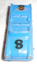 Tootsietoy Blue Convertible #8 Ford Used Car Nice Shape 1960&#39;s - $7.00