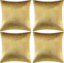 Gigizaza Decorative Throw Pillow Covers 18 X 18, Gold Soft Pillow, 45X45Cm)-4Pcs - $30.99