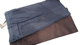 Men&#39;s Trousers Pure Wool Winter Classic Texture Micro Designs Fix Rodrig... - £48.40 GBP