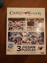 Charles Wysocki 3 Jigsaw Puzzles Set 300/500/700 Pc Christmas/Holiday NIB - £13.08 GBP