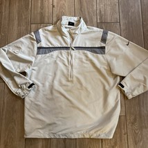Nike Windbreaker Jacket Pullover Adult Large Beige Pullover Swoosh Retro... - $85.00