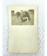 Postcard RPPC Boy and His Pony Unposted C1911-1912  Antique Carriage Bui... - $7.99