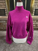 Champion Reverse Weave Vtg Mock Turtleneck Sweatshirt Womans Sz XS Magenta - $27.72