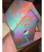 Wood Painted Bird House - $68.08 CAD