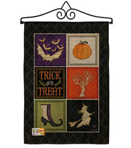 Trick or Treat Collage Burlap - Impressions Decorative Metal Wall Hanger Garden  - £27.23 GBP