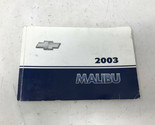 2003 Chevrolet Malibu Owners Manual OEM G04B45007 - $17.32