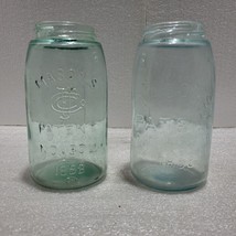 2 ~ Vintage Masons Patent Nov 30th 1858 Mason Jars One Cfj Company Quarts - £15.65 GBP