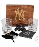 MLB Drinkware Set New York Yankees 5-Piece Glasses Coaster Cooling Cubes - $109.76 CAD
