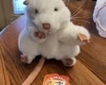 Folkmanis White Mouse Rat Hand Puppet Plush Folktails Realistic Long Tai... - $17.77