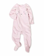 Sterling Baby Girl&#39;s Bunny Luxe Faux Fur Footed Pajama Romper - $9.74