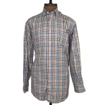 Peter Millar Button Front Shirt Multicolor Check Plaid Mens 2XL - £28.37 GBP