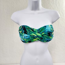 Bikini Top Watercolor Strapless Blue Green Boning Women&#39;s 8 - $13.86