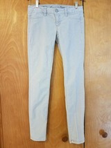 American Eagle Women&#39;s Size 2 Light Gray Stretch Corduroy Jegging Pants - $19.99