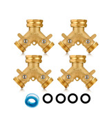 Garden Hose Splitter 2 Way Connector Heavy Duty Brass Adapter w/Shut Off... - $278.46 MXN+