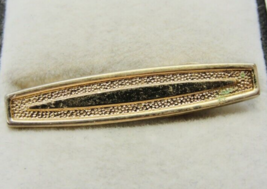 1 3/8" Hickok USA Vintage Neck Tie Clip Gold Tone Smooth and Textured - $14.84