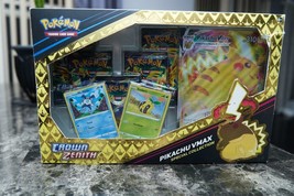 Crown Zenith Pikachu VMAX Premium Collection Box Sealed Pokemon 7 Booster Packs - £23.21 GBP
