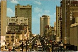 Vtg Postcard Canal Street New Orleans street view  Postmarked 1975 - £5.19 GBP