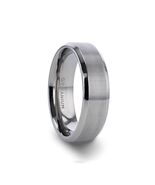 Titanium Wedding Band Ring Brushed Center Polished Beveled Edges Comfort... - $116.00