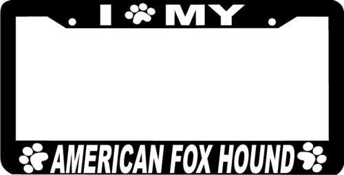 AMERICAN FOX HOUND DOG paw print License Plate Frame - $4.49