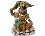Easter Bunny All Dressed Up for the Holdiays Resin Figurine  5 inch - $9.27