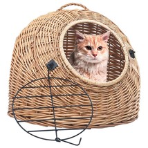 vidaXL Cat Carrier Natural Willow One Size Portable Cat Carrier - $139.06
