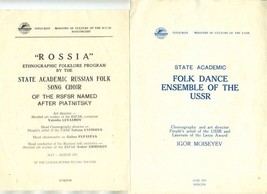 1971 Russia Intourist Ministry of Culture Programs Folk Dance &amp; Rossia F... - £21.60 GBP