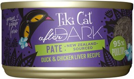 Tiki Pets Cat After Dark Duck &amp; Chicken Liver Pate 3oz. (Case of 12) - £42.68 GBP