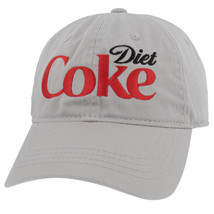 Diet Coke Embroidered Logo Grey Adjustable Hat Grey - £23.89 GBP