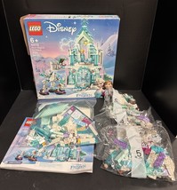 LEGO Disney Frozen 43172 Elsa&#39;s Magical Ice Palace 95% Complete Box Manual 2019 - $49.49