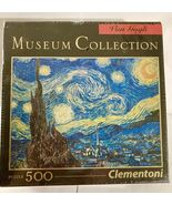 Clementoni Starry Night 500 Piece Vincent Van Gogh Jigsaw Puzzle New - $19.79