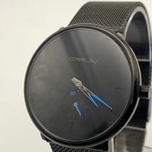 CRRJU Black Stainless Steel Minimalist Watch - $24.50 CAD