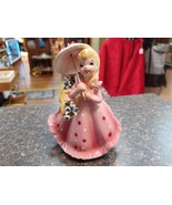 Vtg Figurine Rainy Day Bouquet 1868  Sticker Lefton&#39;s Japan - €17,12 EUR