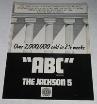 The Jackson 5 Cash Box Magazine Photo Ad Clipping Vintage 1970 ABC Motown Label - £23.97 GBP