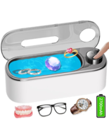 Ultrasonic Jewelry Cleaner, Battery Powered with 3 Timer LED Screen Port... - $34.11 CAD