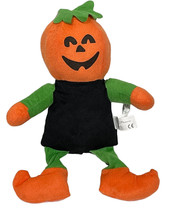 Kellytoy Pumpkin Head Man Plush 16&quot; Scarecrow Jack-o-lantern Face Halloween Fall - £5.67 GBP